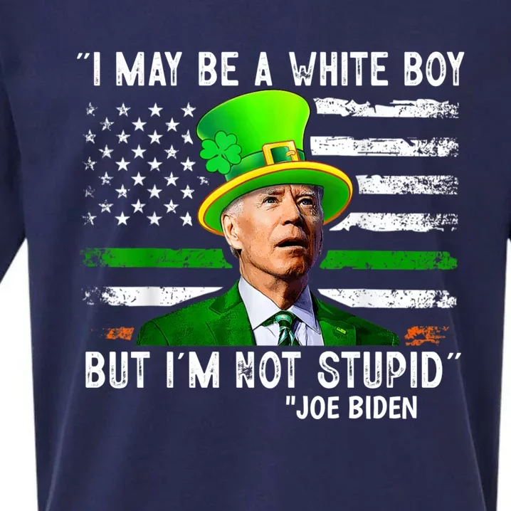 I May Be A White Boy But I'm Not Stupid Biden Sueded Cloud Jersey T-Shirt