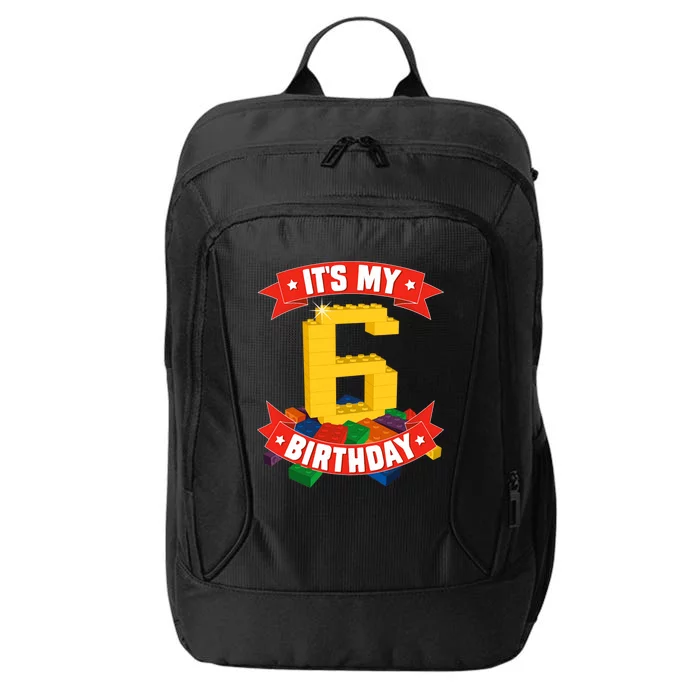 It's My Birthday 6 Years Old Block Building Boy City Backpack