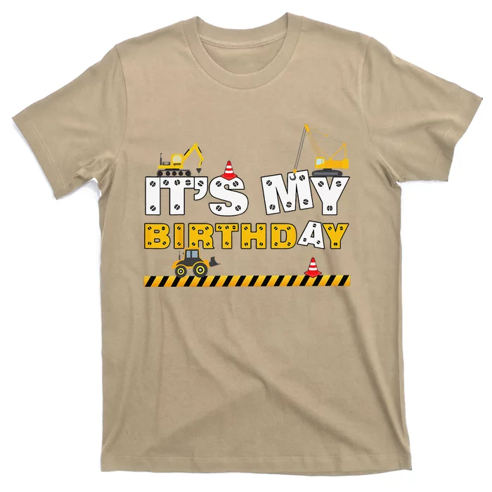 Its My Birthday Construction Family Birthday Party T-Shirt