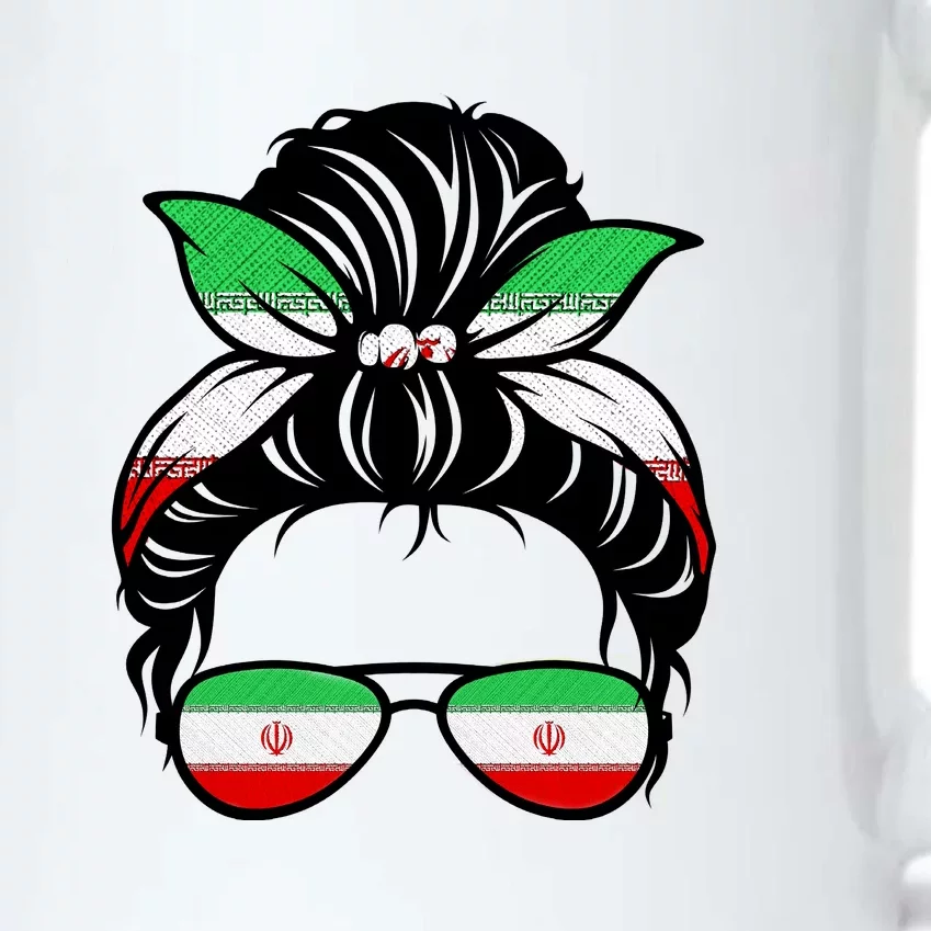 Iran Messy Bun Support Iran IranIran Black Color Changing Mug