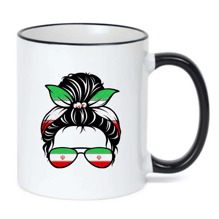 Iran Messy Bun Support Iran IranIran Black Color Changing Mug