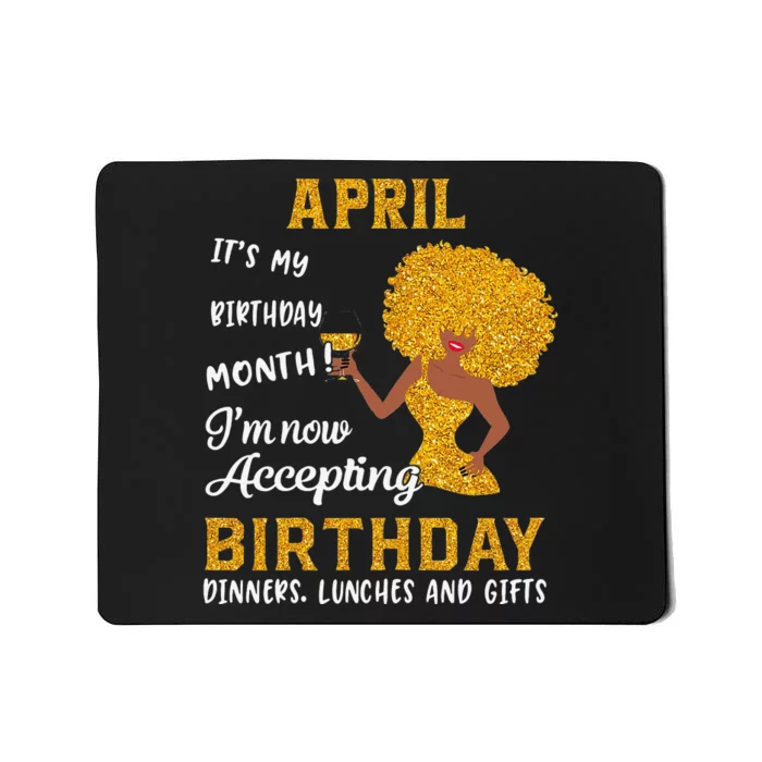 It’s My Birthday Black Wo Aries Taurus Gifts Mousepad