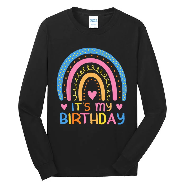 IT’S MY BIRTHDAY RAINBOW For Women Ns Girls Gift Tall Long Sleeve T-Shirt