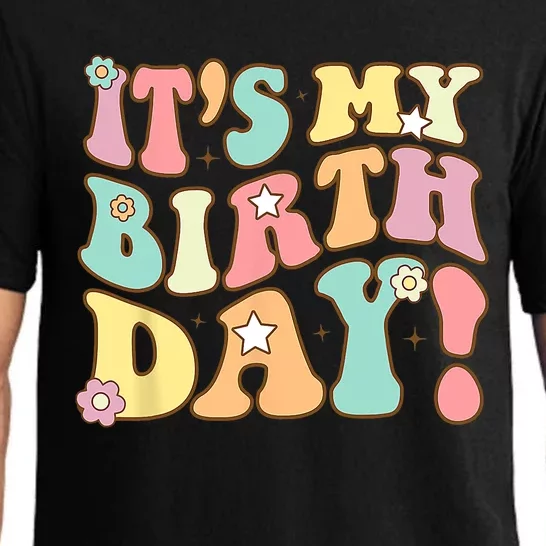 Its My Birthday Retro Groovy Birthday Women Teens Girl Pajama Set