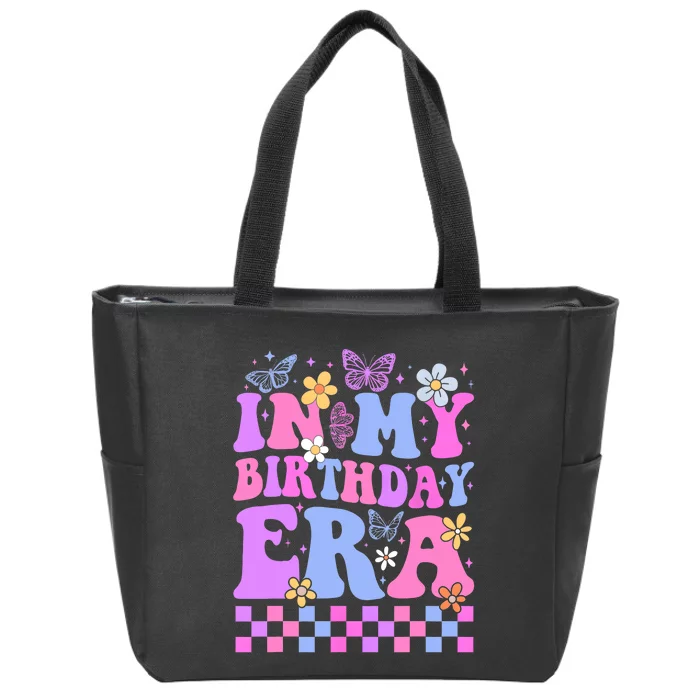 In My Birthday Era Retro Funny Bday Gifts Girl Zip Tote Bag