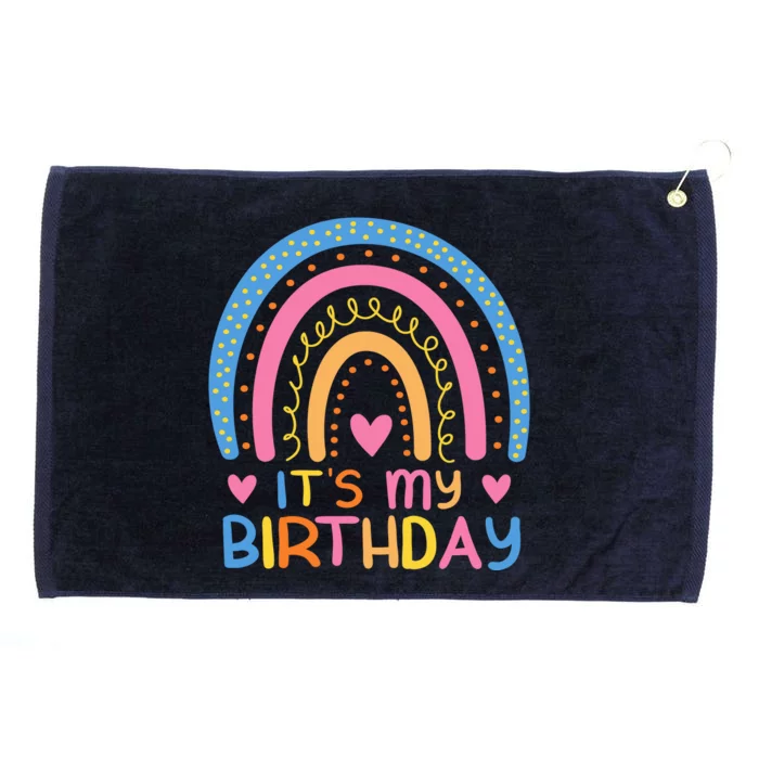 IT’S MY BIRTHDAY RAINBOW For Women Teens Women Gifts Grommeted Golf Towel