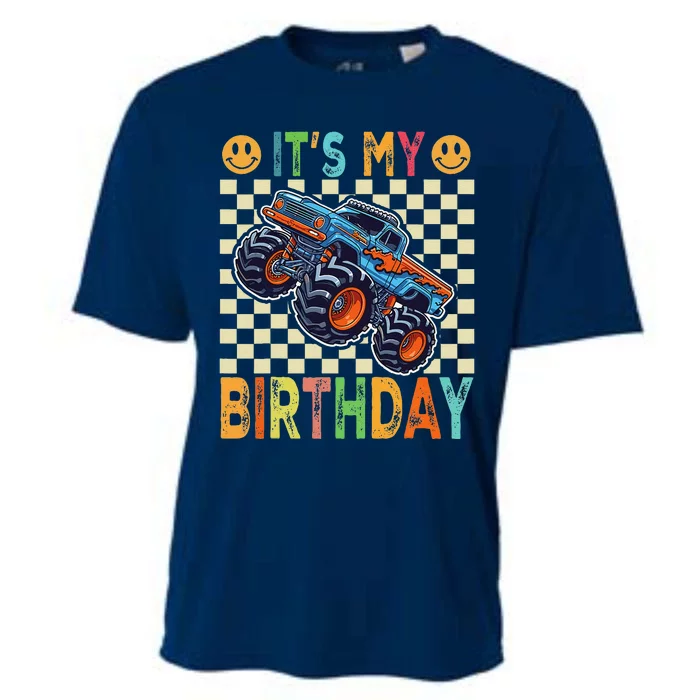 ItS My Birthday Monster Truck Car Gifts Birthday Cooling Performance Crew T-Shirt