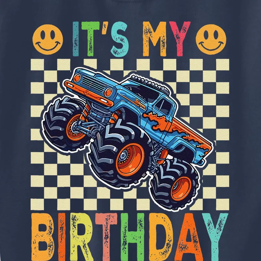 ItS My Birthday Monster Truck Car Gifts Birthday Kids Sweatshirt