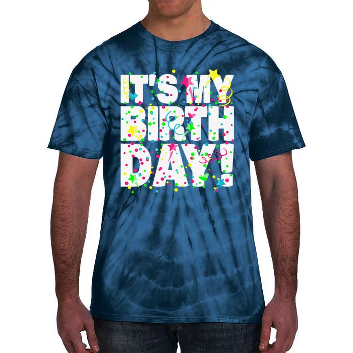 ItS My Birthday Teens Confetti Tie-Dye T-Shirt