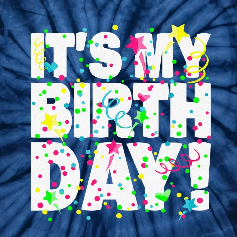 ItS My Birthday Teens Confetti Tie-Dye T-Shirt