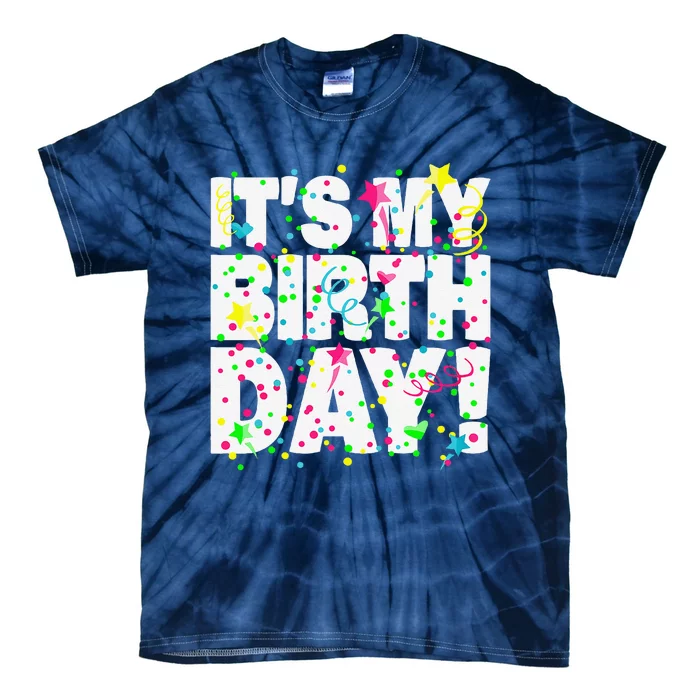 ItS My Birthday Teens Confetti Tie-Dye T-Shirt