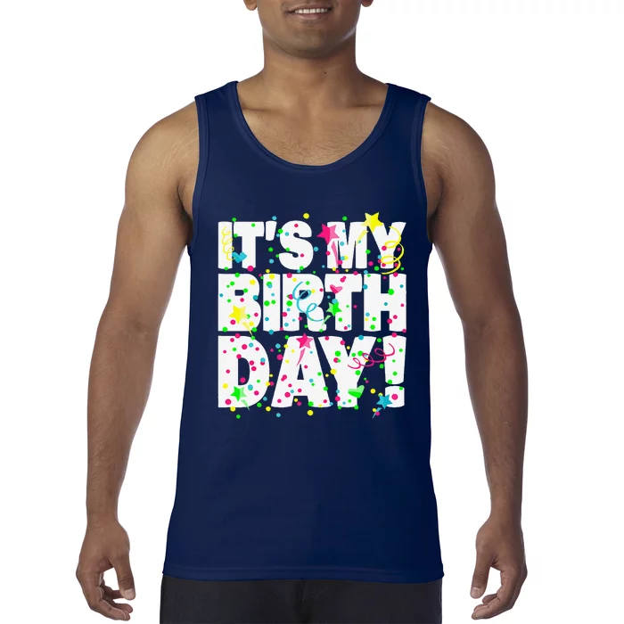 ItS My Birthday Teens Confetti Tank Top