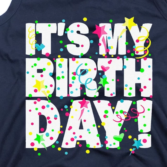 ItS My Birthday Teens Confetti Tank Top