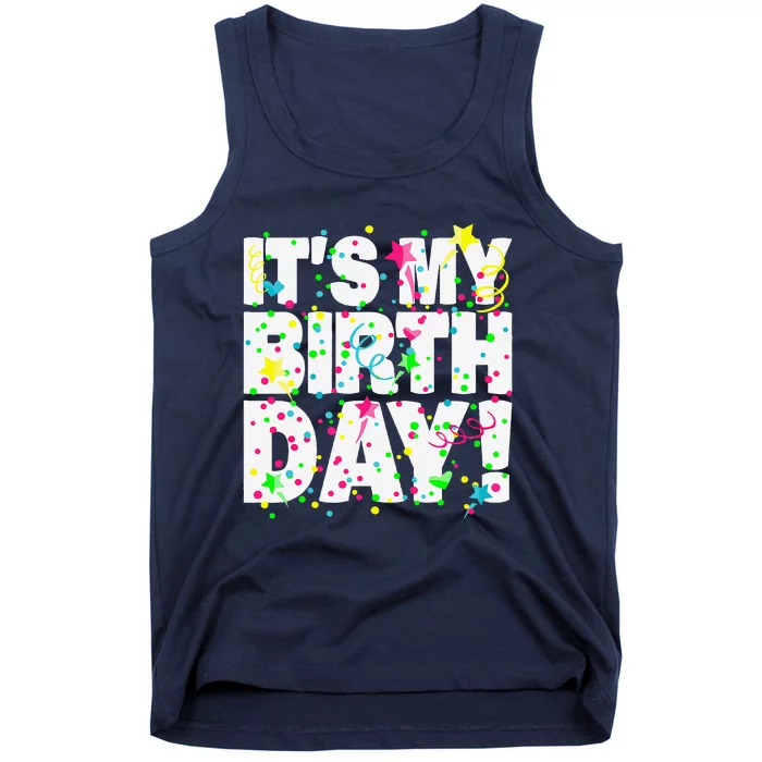 ItS My Birthday Teens Confetti Tank Top