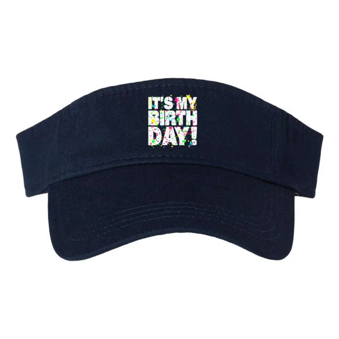 ItS My Birthday Teens Confetti Valucap Bio-Washed Visor