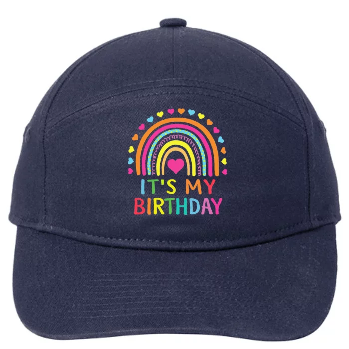 ItS My Birthday  Teens Girl Gift Rainbow 7-Panel Snapback Hat