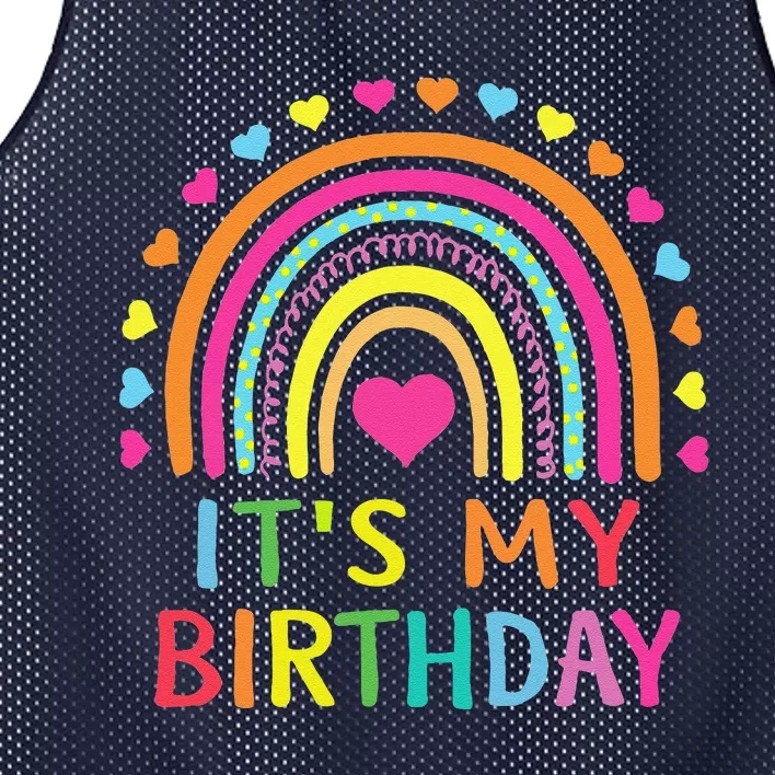 ItS My Birthday  Teens Girl Gift Rainbow Mesh Reversible Basketball Jersey Tank