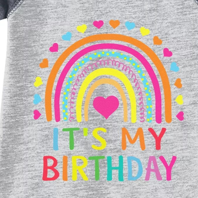 ItS My Birthday  Teens Girl Gift Rainbow Infant Baby Jersey Bodysuit