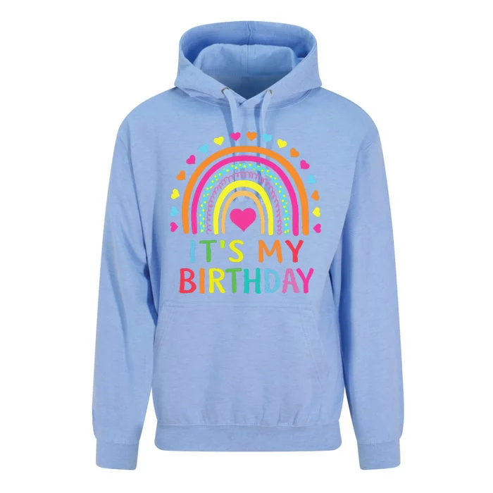 ItS My Birthday  Teens Girl Gift Rainbow Unisex Surf Hoodie