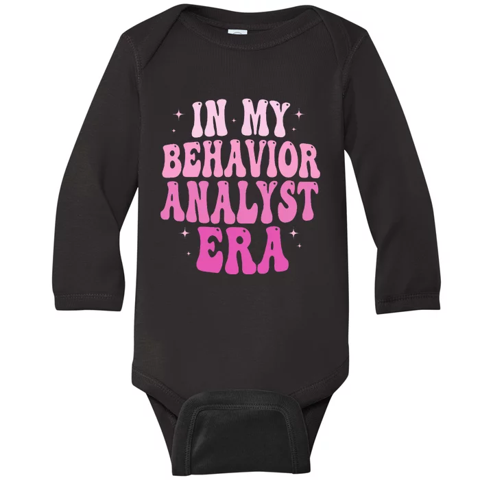 In My Behavior Analyst Era Groovy Applied Behavior Analysis Baby Long Sleeve Bodysuit