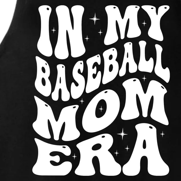 In My Baseball Mom Era Groovy Sport Ladies Tri-Blend Wicking Tank