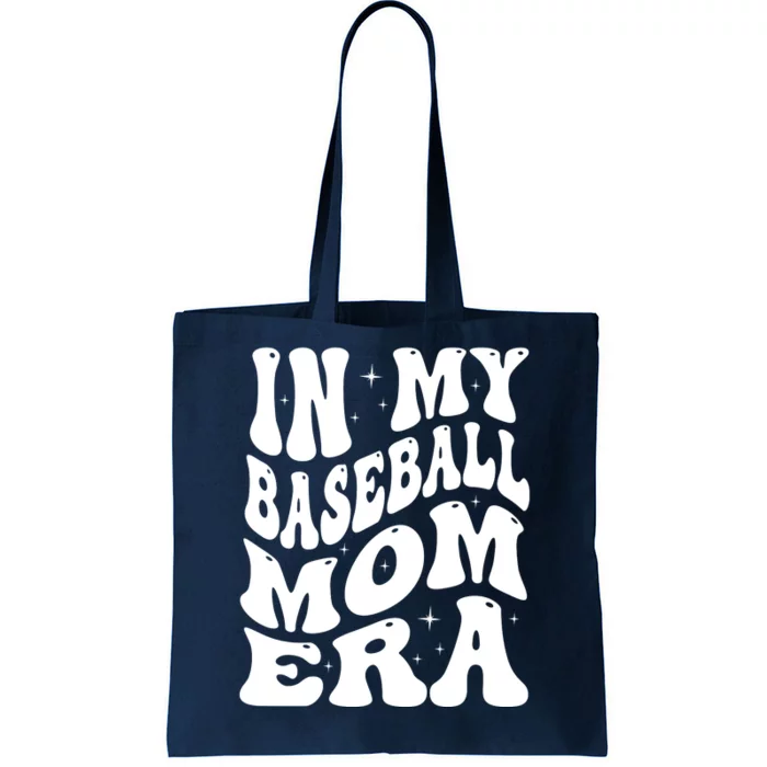 In My Baseball Mom Era Groovy Sport Tote Bag