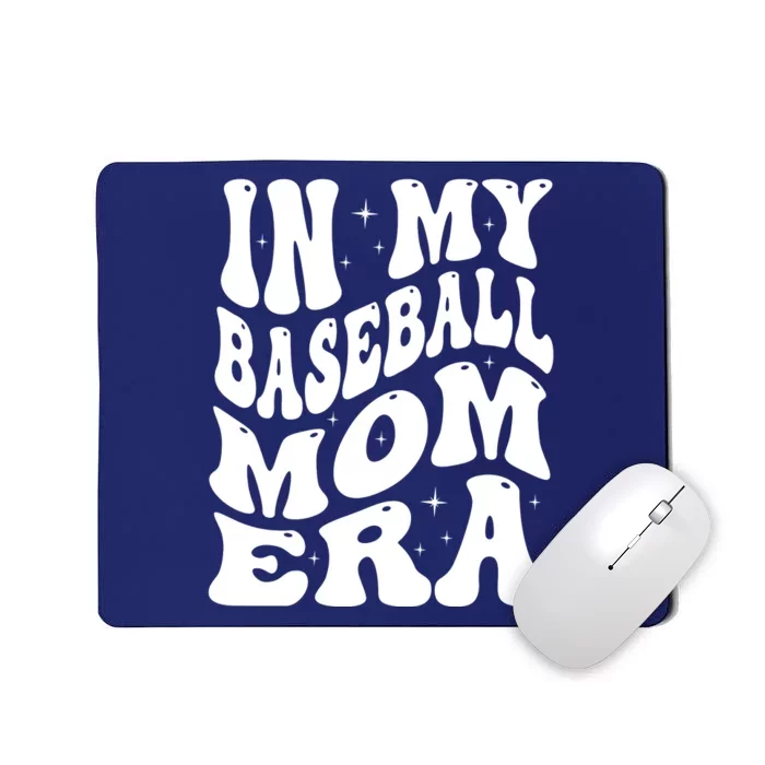 In My Baseball Mom Era Groovy Sport Mousepad