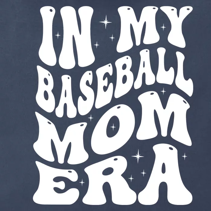 In My Baseball Mom Era Groovy Sport Zip Tote Bag