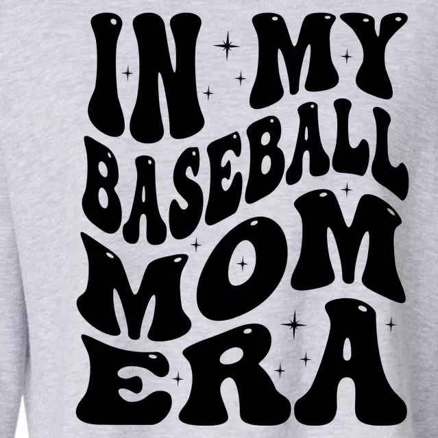 In My Baseball Mom Era Groovy Sport Cropped Pullover Crew