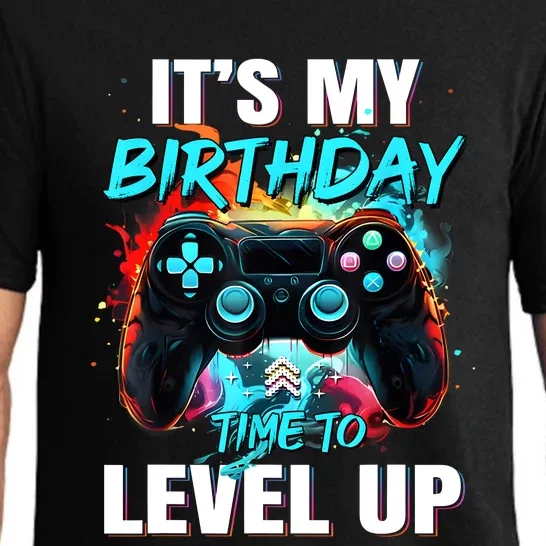 ItS My Birthday Boy Time To Level Up Video Game Birthday Pajama Set