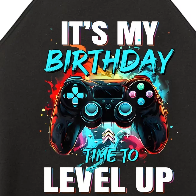 ItS My Birthday Boy Time To Level Up Video Game Birthday Women’s Perfect Tri Rocker Tank