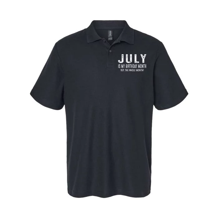 its my birthday july birthday Softstyle Adult Sport Polo