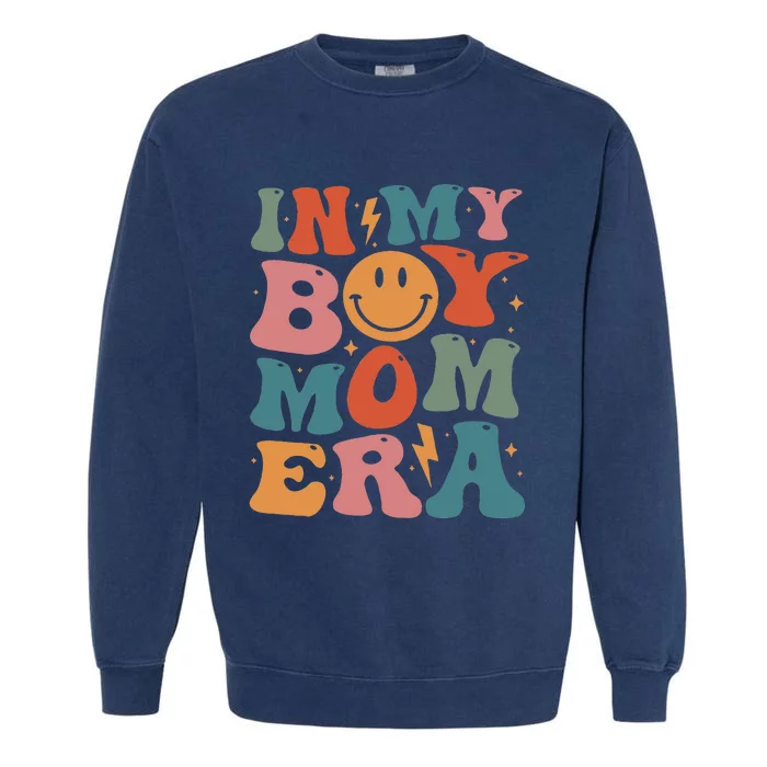 In My Boy Mom Era Garment-Dyed Sweatshirt