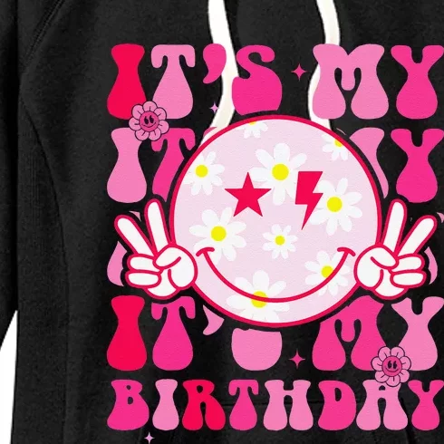 Its My Birthday Teens Bday Flower Groovy Women's Fleece Hoodie