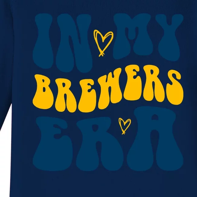 In My Brewers Era Milwaukee Baseball Lover Baby Long Sleeve Bodysuit