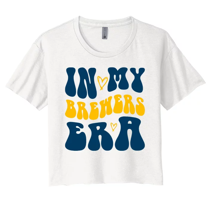 In My Brewers Era Milwaukee Baseball Lover Women's Crop Top Tee