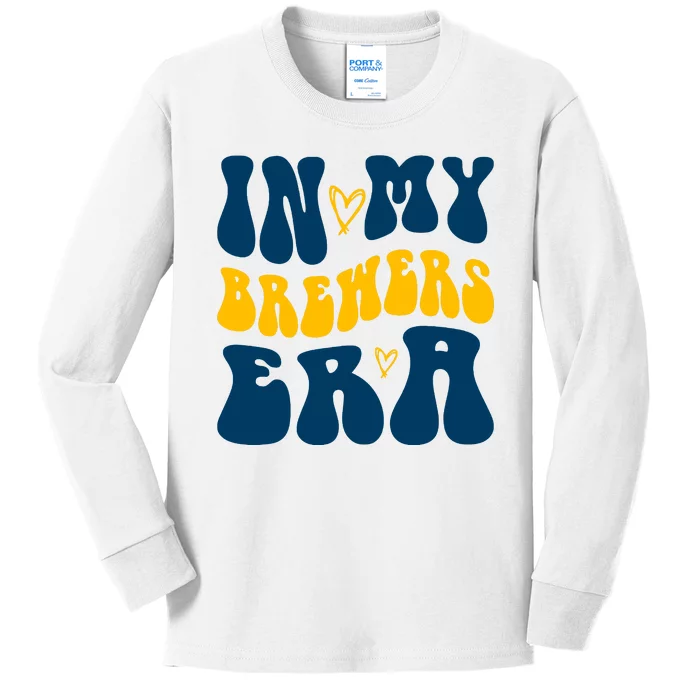 In My Brewers Era Milwaukee Baseball Lover Kids Long Sleeve Shirt