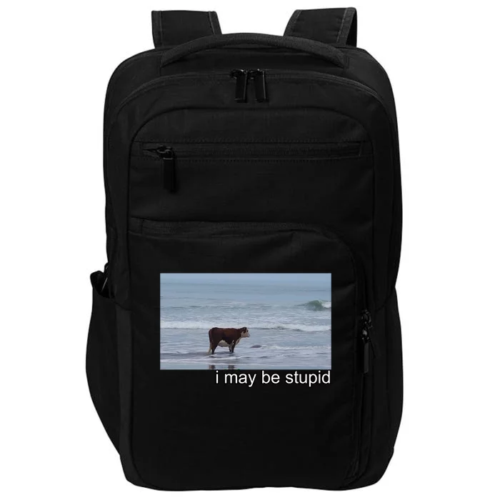 I May Be Stupid Funny Impact Tech Backpack