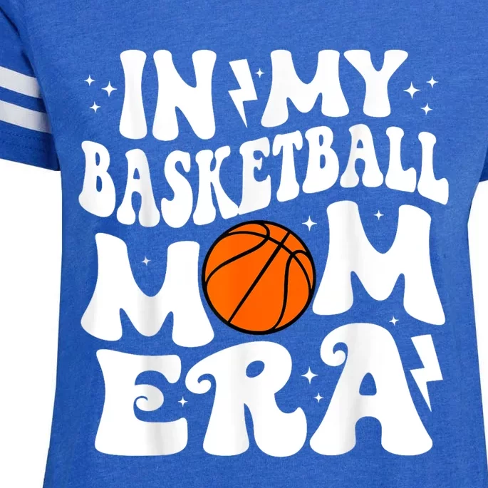 In My Basketball Mom Era Cute Groovy Basketball Enza Ladies Jersey Football T-Shirt