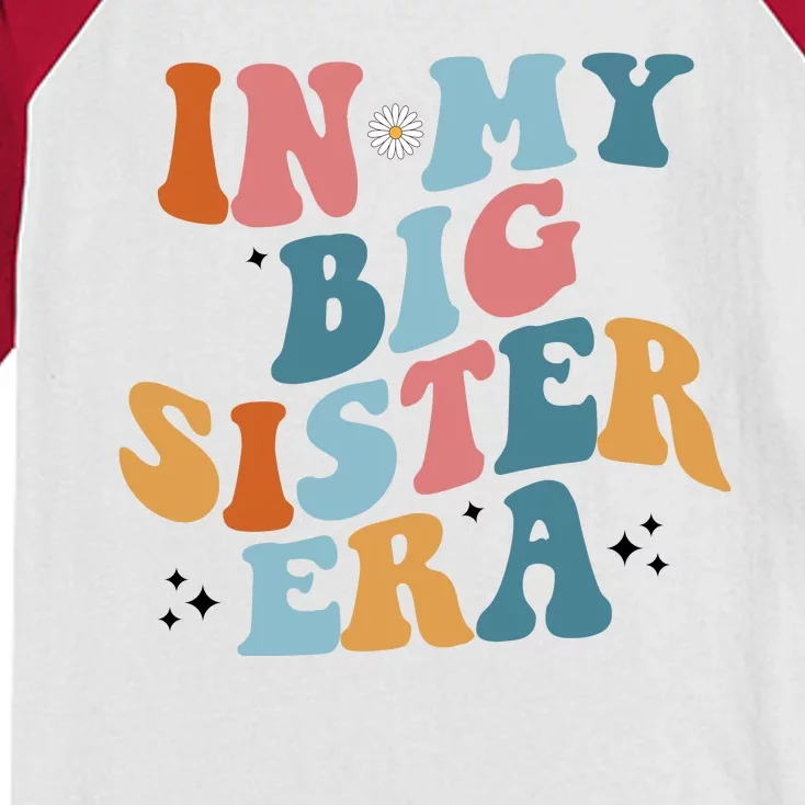 In My Big Sis Era Groovy Kids Colorblock Raglan Jersey