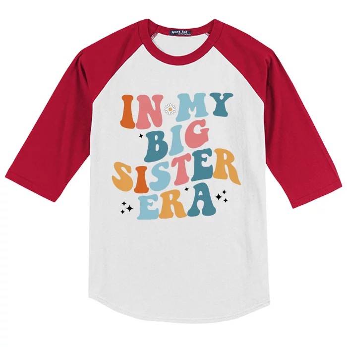 In My Big Sis Era Groovy Kids Colorblock Raglan Jersey