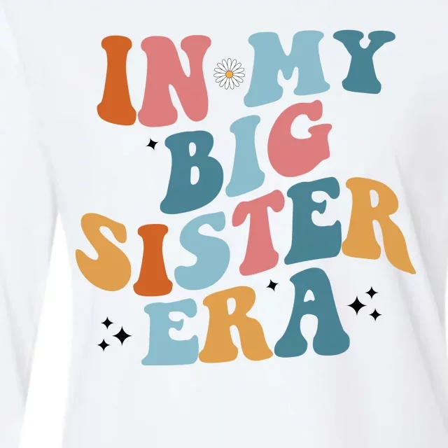 In My Big Sis Era Groovy Womens Cotton Relaxed Long Sleeve T-Shirt