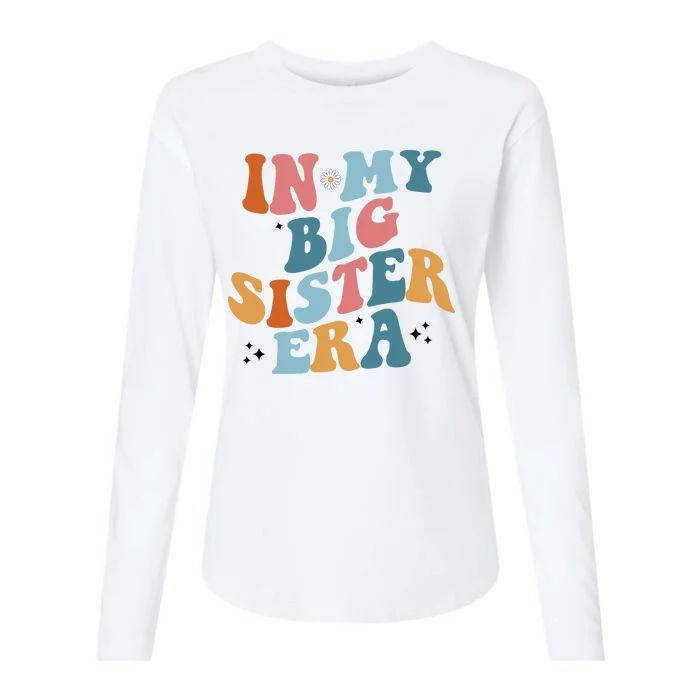 In My Big Sis Era Groovy Womens Cotton Relaxed Long Sleeve T-Shirt