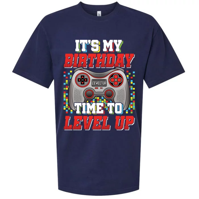 ItS My Birthday Time To Level Up Video Game Birthday Gift Sueded Cloud Jersey T-Shirt