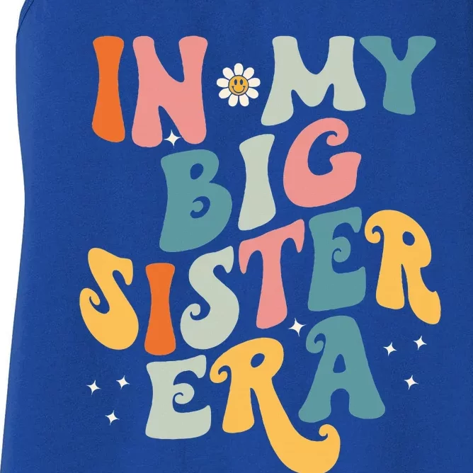 In My Big Sis Era Baby Big Sister Women's Racerback Tank