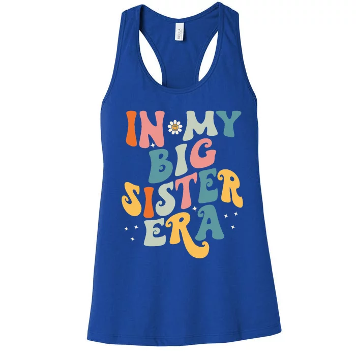 In My Big Sis Era Baby Big Sister Women's Racerback Tank