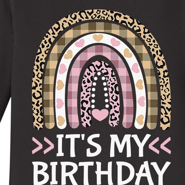 Its My Birthday   Bday Outfit Rainbow  Birthday Baby Long Sleeve Bodysuit