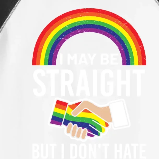 I May Be Straight But I Dont Hate Maybe Lgbt Csd Gift Toddler Fine Jersey T-Shirt