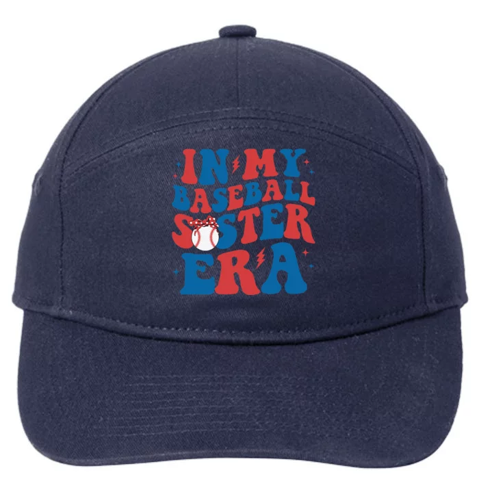 In My Baseball Sister Era Groovy Baseball Sister 7-Panel Snapback Hat