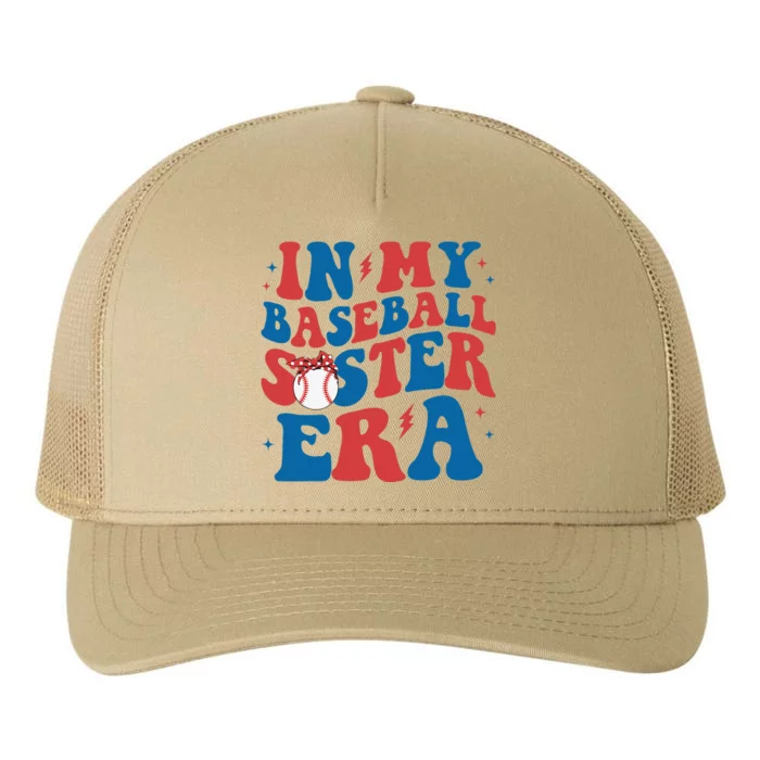 In My Baseball Sister Era Groovy Baseball Sister Yupoong Adult 5-Panel Trucker Hat